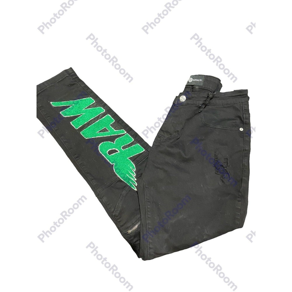 Rawyalty Mens Black Straight Leg Jeans Size 36 - Picture 1 of 7
